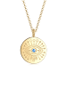 Elli Halskette 925 Sterling Silber Evil Eye in Gold