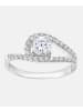 Diamant L'éternel Verlobungsring aus 375 Weißgold mit Zirkonia