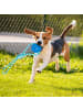 relaxdays 3 x Hundespielzeug "Ball mit Seil" in Blau