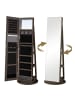 SONGMICS Schmuckschrank in Aschbraun-Schwarz - (B)54.5 x (H)162 x (T)54.5 cm