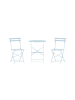 ebuy24 Cafeset Tao (3-teilig) Blau 60 x 60 cm