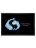 Mr. & Mrs. Panda Gummimatte Sternzeichen Fische mit Spruch in Schwarz