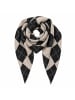 Faera Dreieckstuch Argylemuster Grafische Rauten in Schwarz-Beige