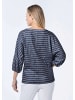 GOLDNER Shirt aus Effektgarn in marine / weiß / geringelt