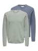 ONLY & SONS Pullover Felix in Blau / grün