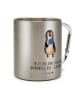 Mr. & Mrs. Panda Outdoor Tasse Pinguin Lolli mit Spruch in Silber