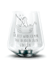 Mr. & Mrs. Panda Glas Teelichthalter Pinguin Angelboot mit Spruch in Transparent