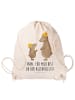 Mr. & Mrs. Panda gym rucksack Bären mit Hut mit Spruch in Creme
