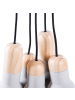 Beliani Pendelleuchten APURE in Grau/Braun - (W) 27 x (H) 133 x (L) 18 cm