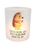 Mr. & Mrs. Panda Windlicht Glas Igel Kuchenstück mit Spruch in Transparent