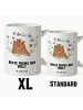 Mr. & Mrs. Panda Steinguttasse Bär Königin mit Spruch in Weiß