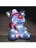 MARELIDA LED Rentier mit Zuckerstange Acrylfigur Elch H: 24cm in braun