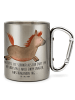 Mr. & Mrs. Panda Edelstahl-Thermobecher Pferd Springen mit Spruch in Silber