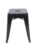 MCW 4x Hocker A73 im Industriedesign, Schwarz