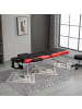 HOMCOM Massageliegen-215B x 81T x 61-84H cm-Schwarz+Rot