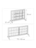relaxdays Absperrgitter in Weiß - (B)70-108 x (H)56 x (T)32 cm