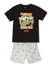 Star Wars Schlafanzug kurz Star Wars Baby Yoda Grogu in Schwarz-Grau