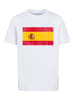 F4NT4STIC T-Shirt Spain Spanien Flagge distressed in weiß