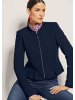 MADELEINE Kragenloser Kurzblazer mit Reißverschluss in marine
