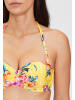Sunseeker Bügel-Bandeau-Bikini-Top in gelb-bedruckt