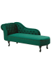 Beliani Chaiselongue NIMES in Grün/Schwarz - (W) 169 x (H) 79 x (L) 65 cm linksseitig