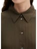 Marc O'Polo Kurzarm-Crinkle-Bluse relaxed in Dark Brown