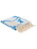 Beliani Kuscheldecke KIHUN in Blau/Grau - (W) 130 x (H) 0.3 x (L) 170 cm