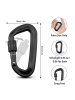 Intirilife 4er Set Karabiner in Schwarz