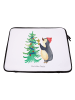 Mr. & Mrs. Panda Notebook Tasche Pinguin Weihnachtsbaum ohne Spruch in Weiß