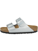 Birkenstock Sandale Arizona Birko-Flor schmal in silber