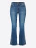 KOROSHI Denim flared bestickte jeans in blau