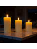 relaxdays 3 x LED Kerzen in Beige