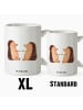 Mr. & Mrs. Panda Tasse mit Henkel Igel Liebe ohne Spruch in Weiß