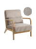 Beliani 2-tlg Sessel SORSELE in Beige/Braun