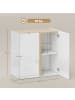 HOMCOM Sideboard-80L x 40B x 80H cm-Hochglanzweiß
