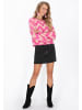 IZIA Cardigan in pink multicolor