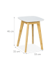 relaxdays Esszimmerhocker in Natur/ Weiß - (B)33 x (H)46 x (T)33 cm