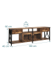 relaxdays TV Lowboard in Braun/ Schwarz - (B)180 x (H)60 x (T)40 cm