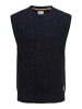 Jack & Jones Grobstrick Pullunder Warmer Pullover ohne Ärmel JJENICK in Navy