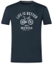 super.natural Merino T-Shirt M BETTER BIKE TEE in blau