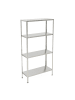 relaxdays Metallregal in Silber - (B)75 x (H)150 x (T)30 cm