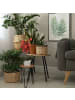 relaxdays Blumenhocker in Braun/ Schwarz - (H)42 x Ø 25 cm