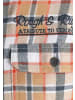 Man's World Flanellhemd in orange-weiss-blau