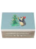 Mr. & Mrs. Panda box aus holz Pinguin Weihnachtsbaum ohne Spruch in Eisblau