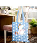 Mr. & Mrs. Panda Tote Bag Einhorn Näherin mit Spruch in Sky Blue