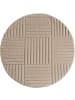 KADIMA DESIGN Hochflorteppich 3D Bögen Boho Waschbar Wohnzimmer in Beige