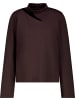 monari Sweatshirt mit Cut out und Stehkragen in Black Coffee