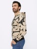 WITT WEIDEN Kapuzensweatshirt in sand-schwarz-bedruckt
