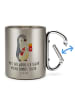 Mr. & Mrs. Panda Tasse Pinguin Pommes mit Spruch in Silber