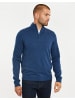 Threadbare Stehkragenpullover THB Jumper Hathersage Zip in Denim